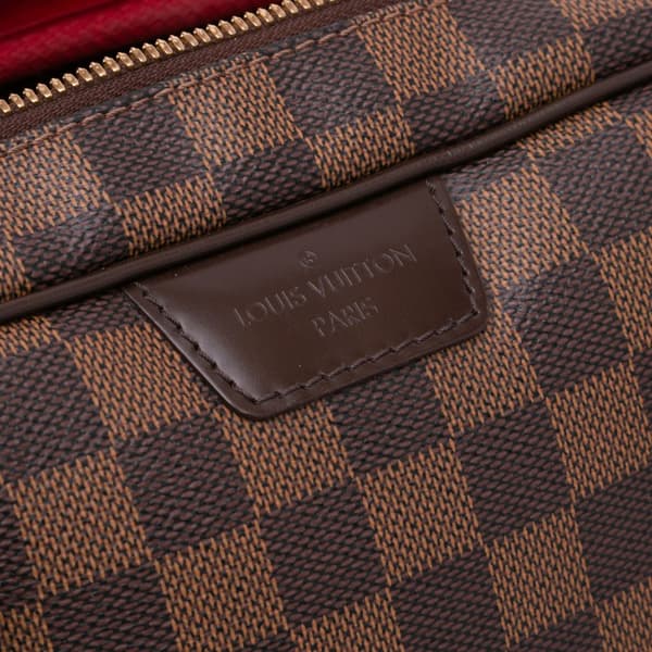 Pre-owned Louis Vuitton Damier Ebene Rivington PM Brown