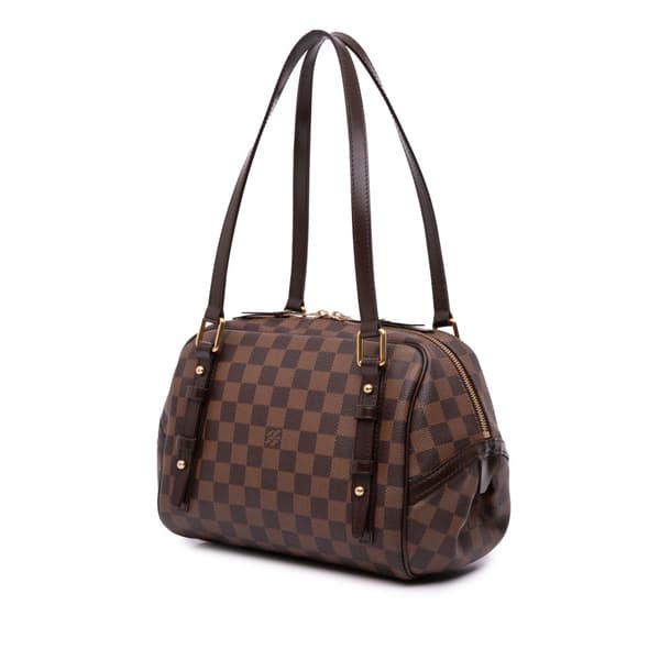 Pre-owned Louis Vuitton Damier Ebene Rivington PM Brown