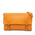 Miniatyrbild 1 av 10: Pre-owned Bottega Veneta Nappa Intrecciato Flap Shoulder Bag Orange
