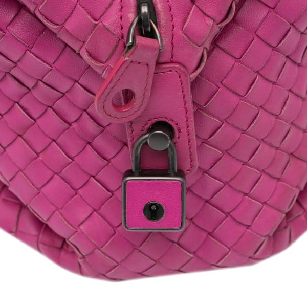 Pre-owned Bottega Veneta Nappa Intrecciato Montaigne Shoulder Bag Pink