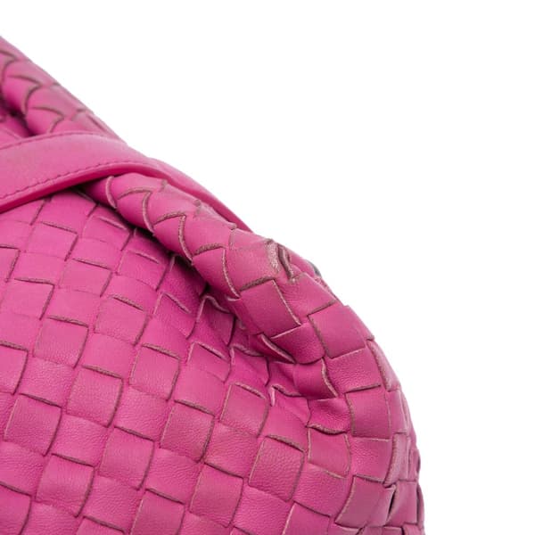 Pre-owned Bottega Veneta Nappa Intrecciato Montaigne Shoulder Bag Pink