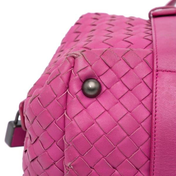 Pre-owned Bottega Veneta Nappa Intrecciato Montaigne Shoulder Bag Pink