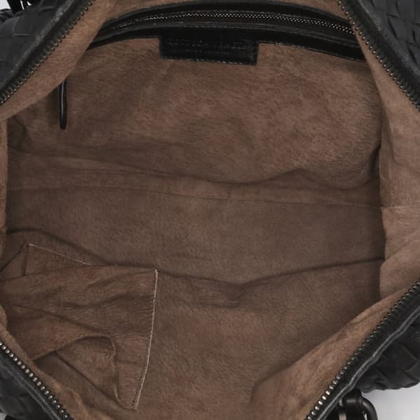 Pre-owned Bottega Veneta Nappa Intrecciato Montaigne Shoulder Bag Black