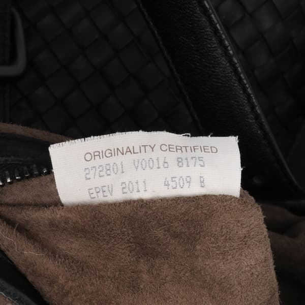 Pre-owned Bottega Veneta Nappa Intrecciato Montaigne Shoulder Bag Black
