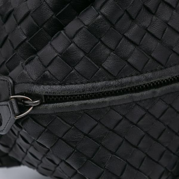 Pre-owned Bottega Veneta Nappa Intrecciato Montaigne Shoulder Bag Black