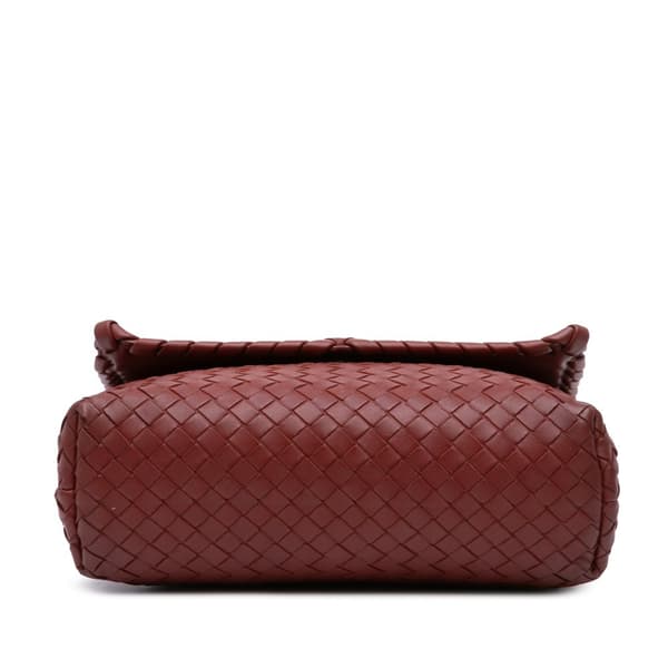 Pre-owned Bottega Veneta Small Nappa Intrecciato Olimpia Shoulder Bag Red