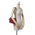 Pikkukuva 8 / 8: Pre-owned Bottega Veneta Small Nappa Intrecciato Olimpia Shoulder Bag Red