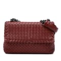 Pikkukuva 1 / 8: Pre-owned Bottega Veneta Small Nappa Intrecciato Olimpia Shoulder Bag Red