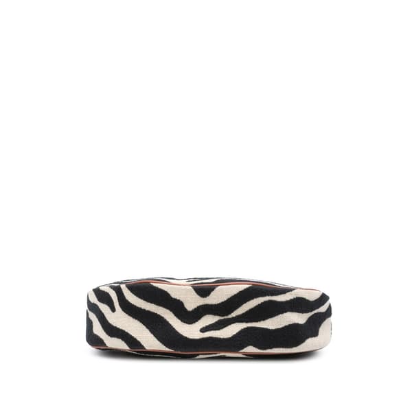 Pre-owned Celine Zebra Print Canvas Ava Shoulder Bag Brown