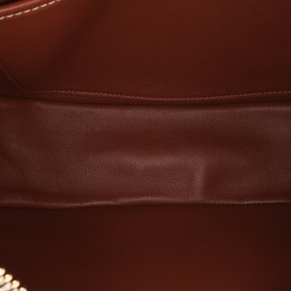Pre-owned Celine Zebra Print Canvas Ava Shoulder Bag Brown