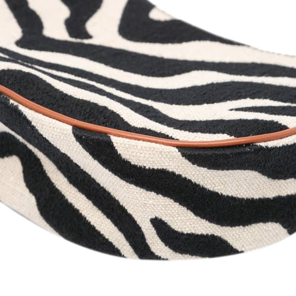 Pre-owned Celine Zebra Print Canvas Ava Shoulder Bag Brown