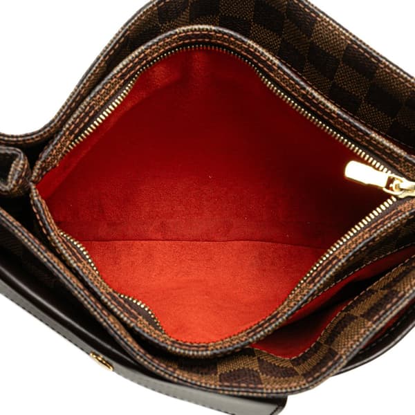 Pre-owned Louis Vuitton Damier Ebene Aubagne Brown