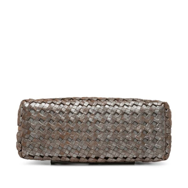 Pre-owned Bottega Veneta Limited Edition Intrecciato Frame Shoulder Bag Brown