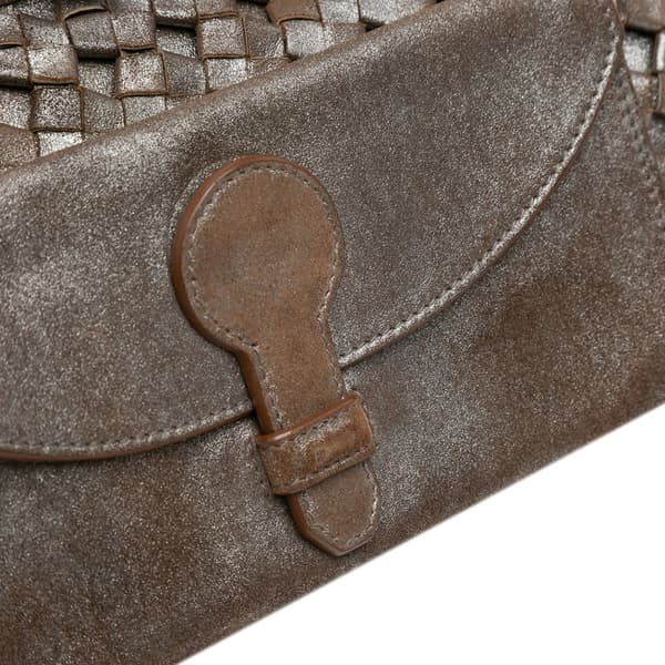 Pre-owned Bottega Veneta Limited Edition Intrecciato Frame Shoulder Bag Brown