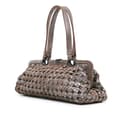Miniatyrbillede 2 af 10: Pre-owned Bottega Veneta Limited Edition Intrecciato Frame Shoulder Bag Brown