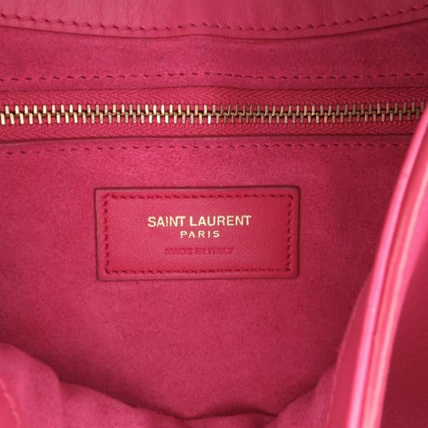 Pre-owned Saint Laurent Leather Le 5 a 7 Shoulder Bag Pink