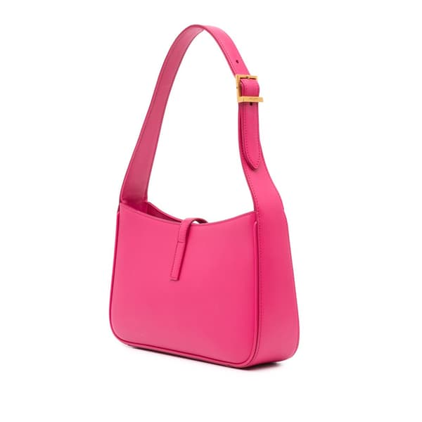 Pre-owned Saint Laurent Leather Le 5 a 7 Shoulder Bag Pink