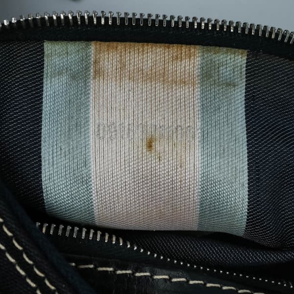 Pre-owned Fendi Canvas FF Marble Croissant Shoulder Bag Blue