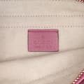 Miniatyrbild 5 av 10: Pre-owned Gucci Pebbled Calfskin Piston Broadway Evening Bag Pink