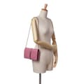 Miniatyrbild 10 av 10: Pre-owned Gucci Pebbled Calfskin Piston Broadway Evening Bag Pink