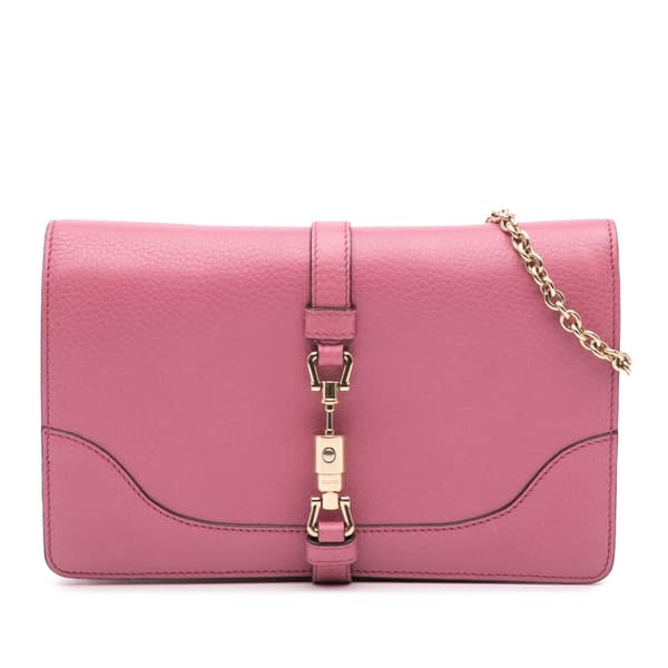 Pre-owned Gucci Pebbled Calfskin Piston Broadway Evening Bag Pink