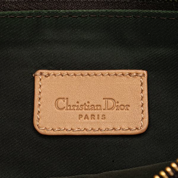 Pre-owned Dior Mini Diorissimo Canvas Saddle Pochette Brown