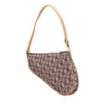 Miniatyrbild 2 av 10: Pre-owned Dior Mini Diorissimo Canvas Saddle Pochette Brown