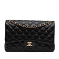 Miniatyrbilde 1 av 10: Pre-owned Chanel Jumbo Classic Lambskin Double Flap Black