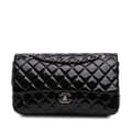 Pikkukuva 1 / 10: Pre-owned Chanel Medium Classic Patent Double Flap Black