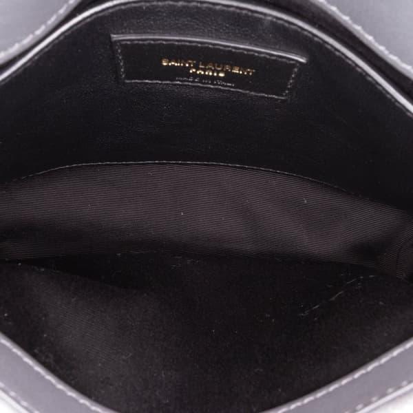 Pre-owned Saint Laurent Small Suede Loulou Shoulder Bag Gray
