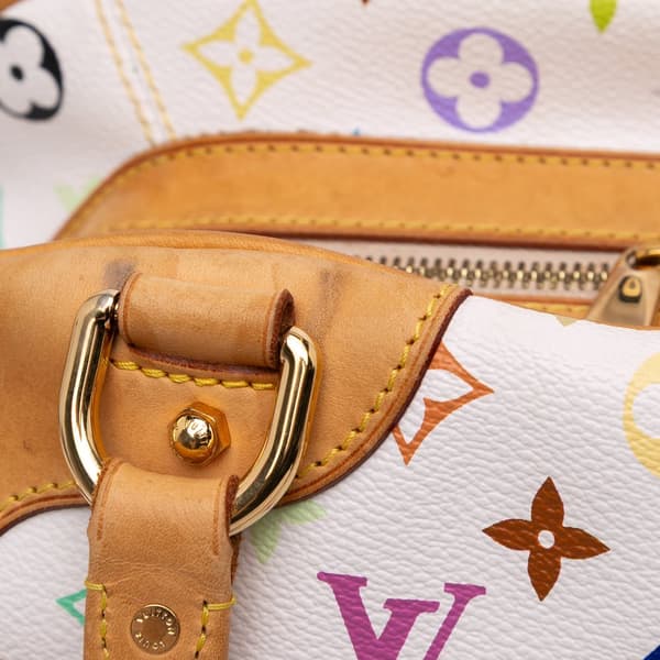 Pre-owned Louis Vuitton Monogram Multicolore Claudia White