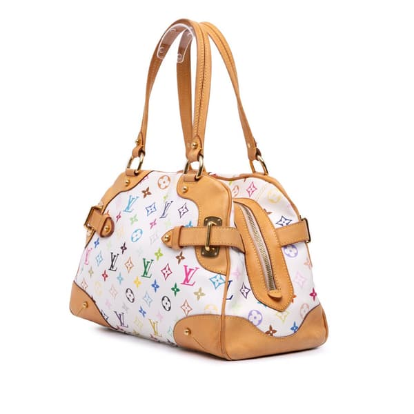 Pre-owned Louis Vuitton Monogram Multicolore Claudia White