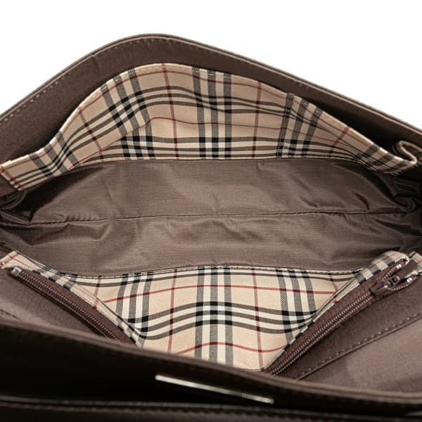 Pre-owned Burberry Leather Flap Shoulder Bag Brown