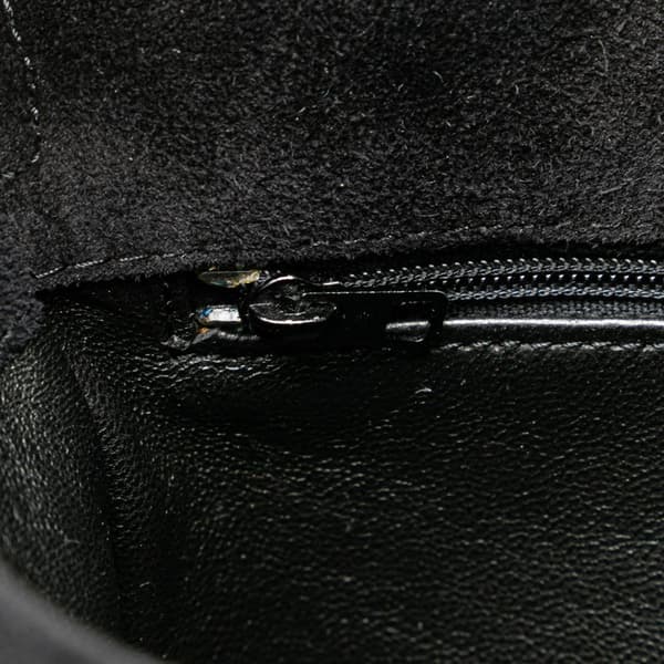 Pre-owned Chanel CC Quilted Suede Shoulder Bag Black