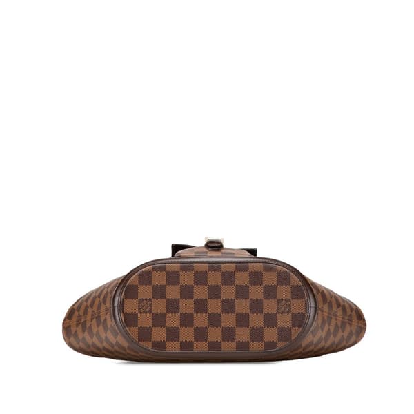 Pre-owned Louis Vuitton Damier Ebene Manosque PM Brown