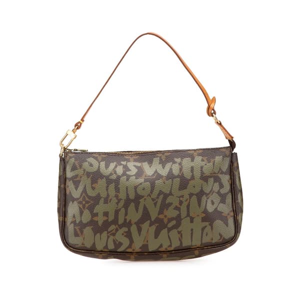 Pre-owned Louis Vuitton Stephen Sprouse Monogram Graffiti Pochette Accessoires Brown