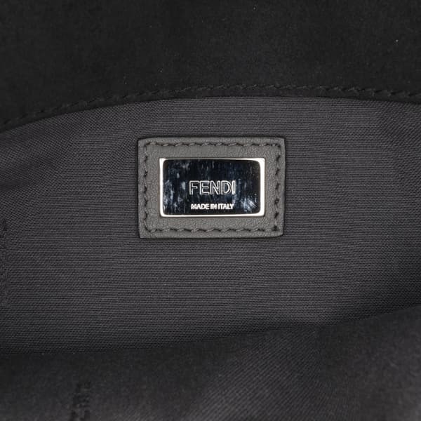 Pre-owned Fendi Leather Orchid Print 3Baguette Shoulder Bag Black