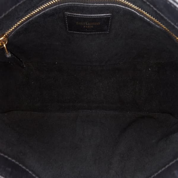 Pre-owned Saint Laurent Smooth Calfskin Le 5 a 7 Hobo Black