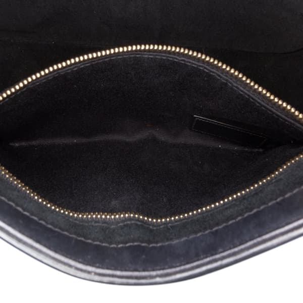 Pre-owned Saint Laurent Smooth Calfskin Le 5 a 7 Hobo Black