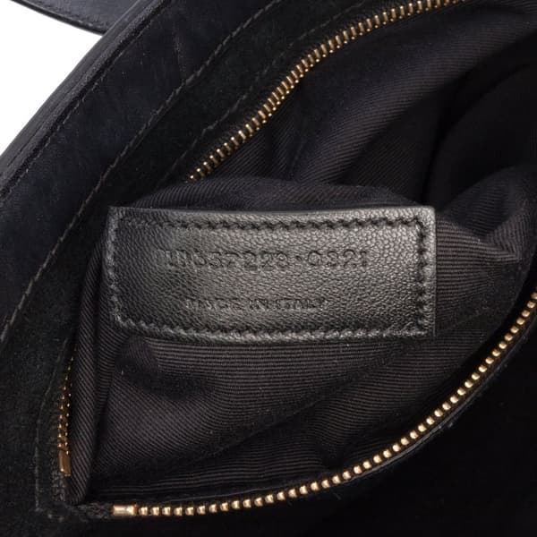 Pre-owned Saint Laurent Smooth Calfskin Le 5 a 7 Hobo Black