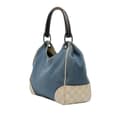 Miniatyrbild 2 av 10: Pre-owned Gucci Canvas and Guccissima Bamboo Shoulder Bag Blue