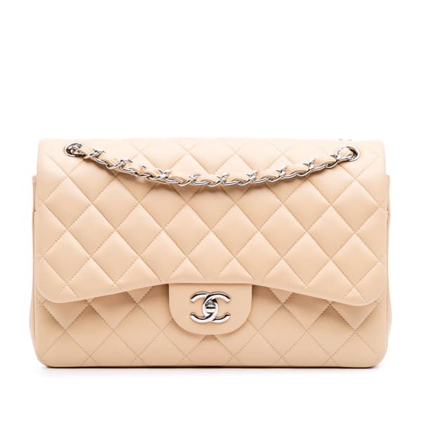 Pre-owned Chanel Jumbo Classic Lambskin Double Flap Brown