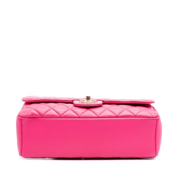 Pre-owned Chanel Medium Quilted Lambskin Mademoiselle Chic Flap Pink