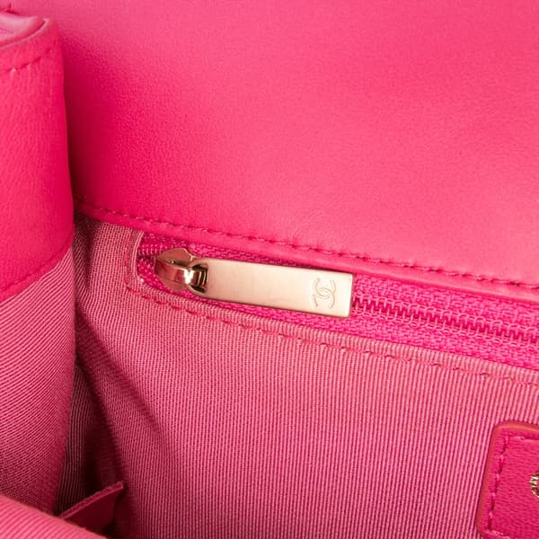 Pre-owned Chanel Medium Quilted Lambskin Mademoiselle Chic Flap Pink
