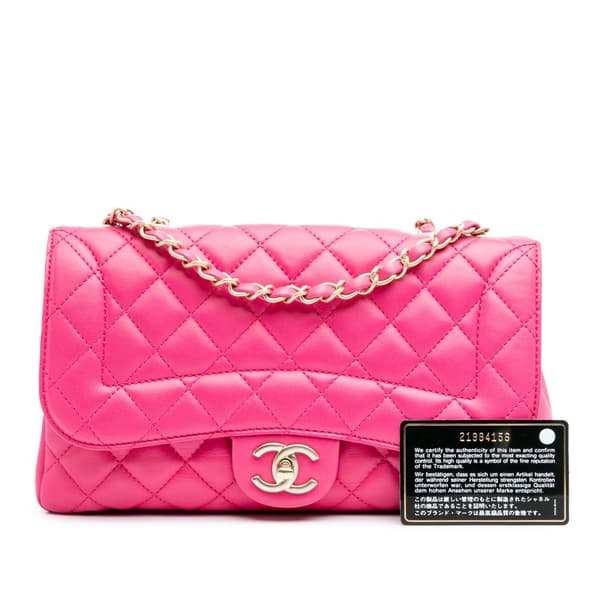 Pre-owned Chanel Medium Quilted Lambskin Mademoiselle Chic Flap Pink
