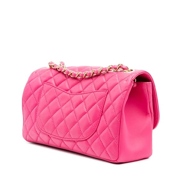 Pre-owned Chanel Medium Quilted Lambskin Mademoiselle Chic Flap Pink