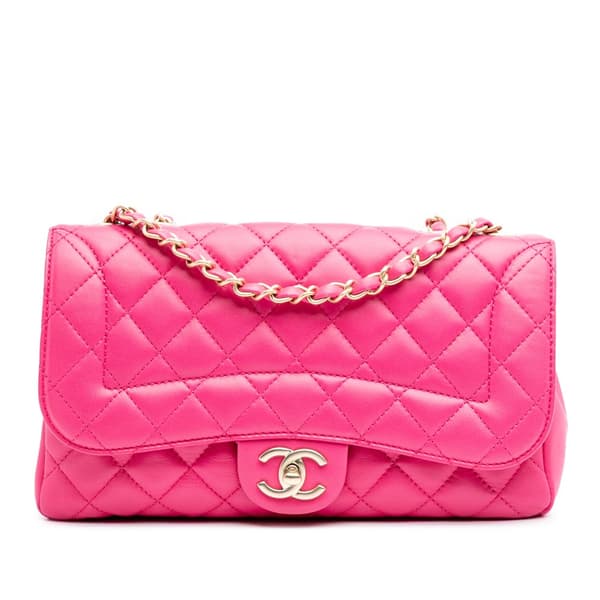 Pre-owned Chanel Medium Quilted Lambskin Mademoiselle Chic Flap Pink