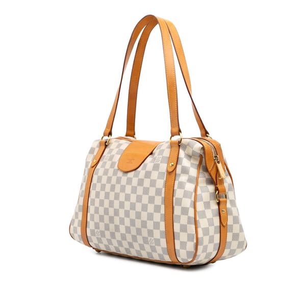 Pre-owned Louis Vuitton Damier Azur Stresa PM White