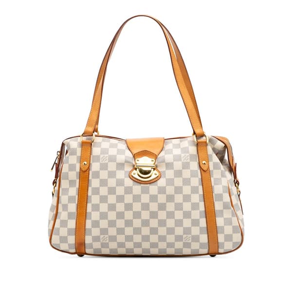 Pre-owned Louis Vuitton Damier Azur Stresa PM White