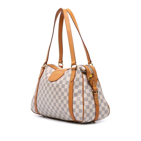 Pre-owned Louis Vuitton Damier Azur Stresa PM White